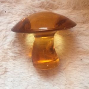 70s Viking glass mushroom vintage paperweight